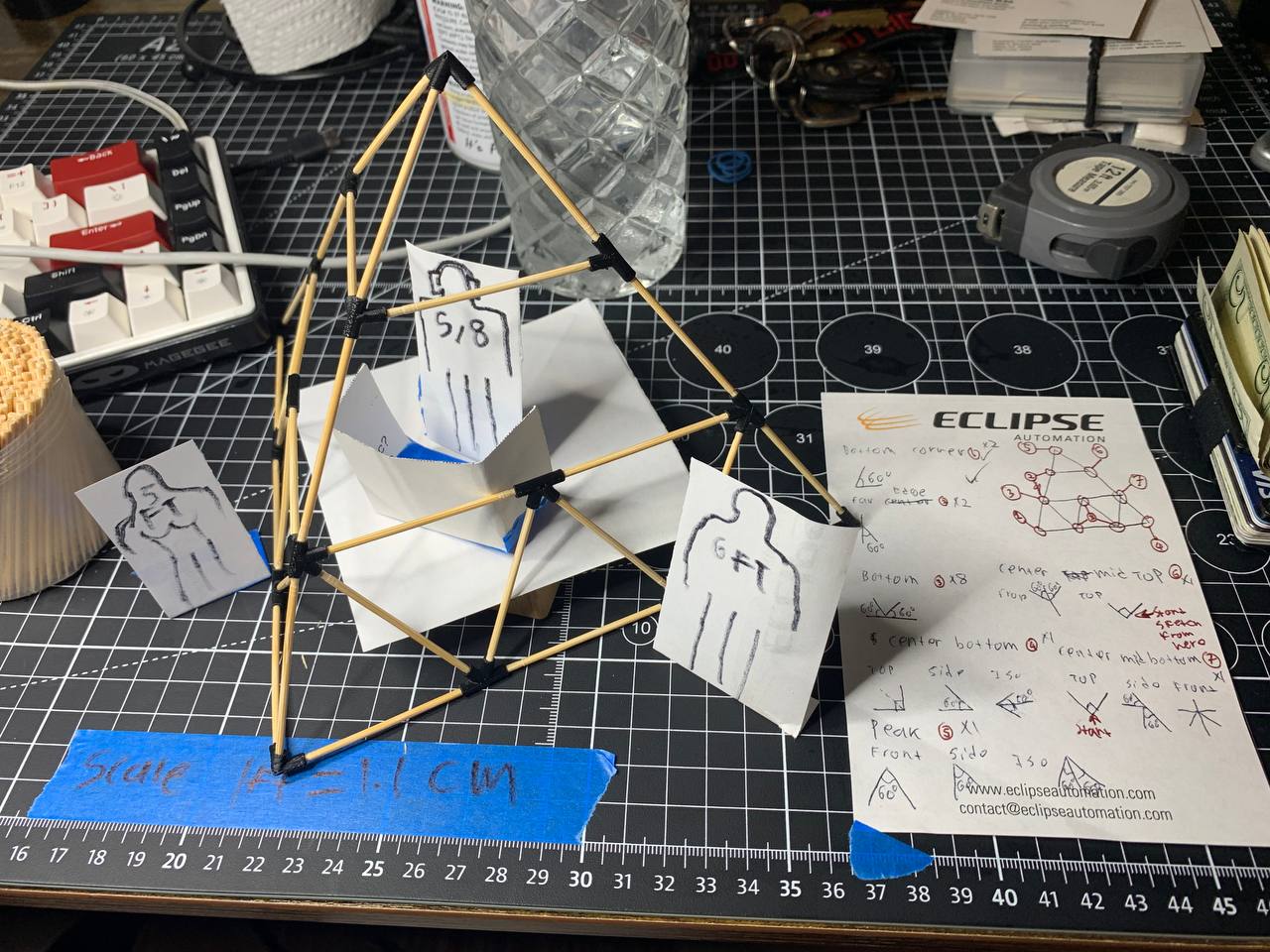 Scaled toothpick model validation